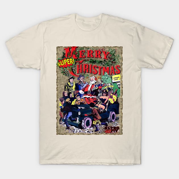 Merry Christmas Retro Style T-Shirt by Joaddo